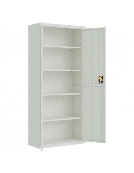 Armadio Classificatore Grigio Chiaro 90x40x200 cm in Acciaio