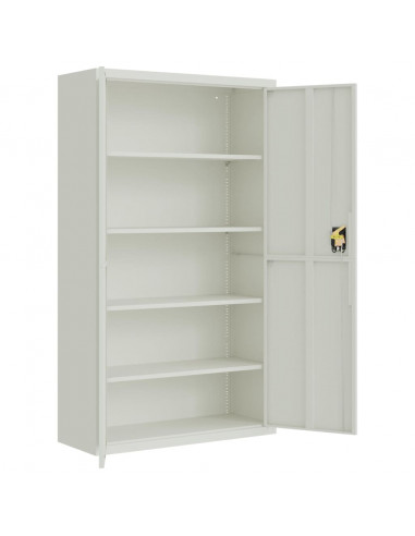 Armadio Classificatore Grigio Chiaro 105x40x180 cm in Acciaio