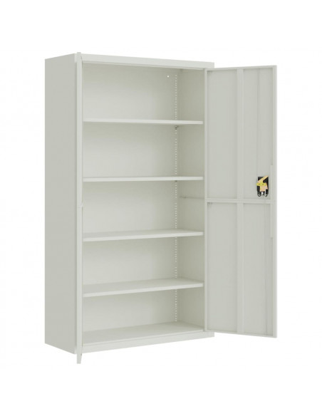 Armadio Classificatore Grigio Chiaro 105x40x180 cm in Acciaio