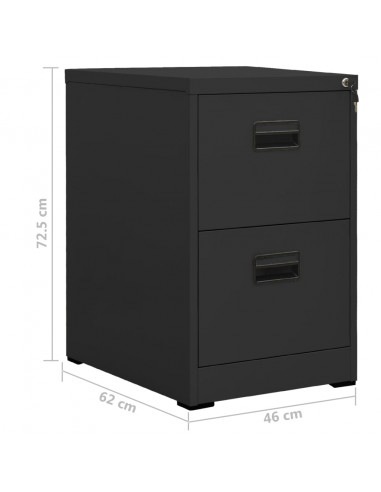 Armadio Classificatore Antracite 46x62x72,5 cm in Acciaio