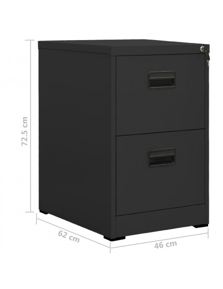 Armadio Classificatore Antracite 46x62x72,5 cm in Acciaio