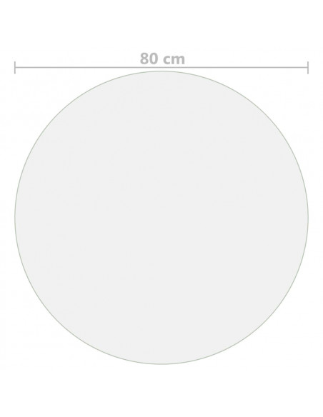 Protezione Tavolo Trasparente Ø 80 cm 2 mm in PVC