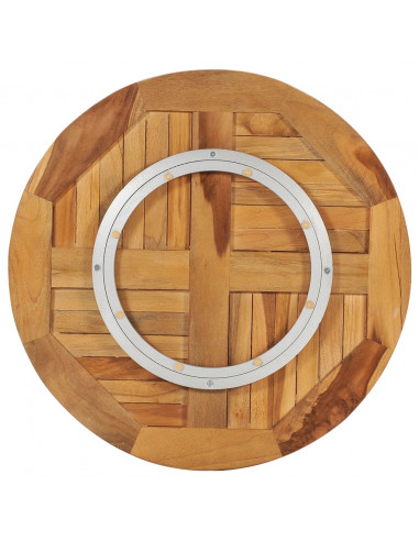 Vassoio Girevole da Tavola in Legno Massello di Teak