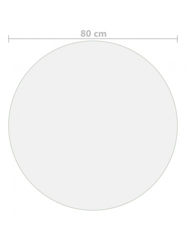 Protezione Tavolo Opaca Ø 80 cm 2 mm in PVC