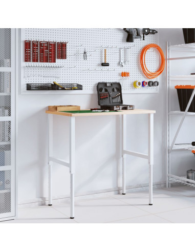 Telai per Banco da Lavoro 2 pz in Metallo 55x(69-95,5) cm Grigi