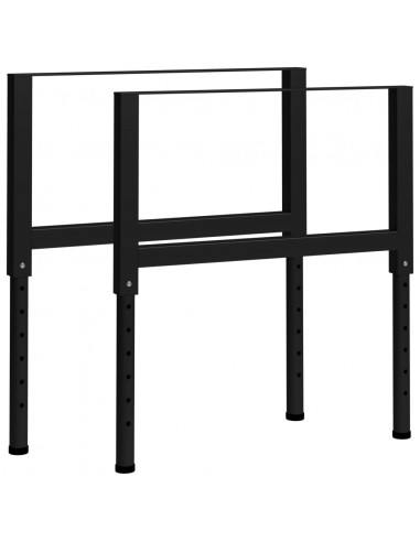 Telai per Banco da Lavoro 2 pz in Metallo 85x(69-95,5) cm Neri