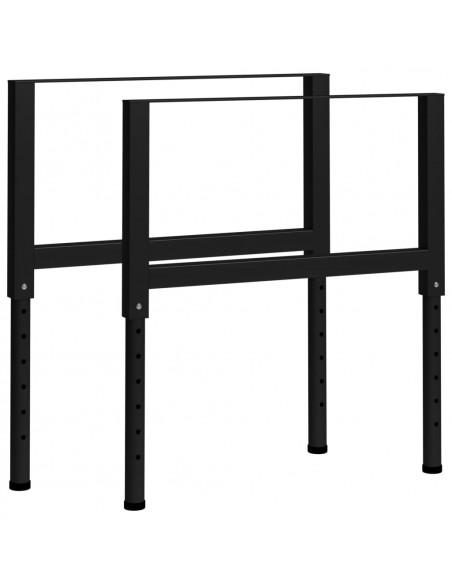 Telai per Banco da Lavoro 2 pz in Metallo 85x(69-95,5) cm Neri
