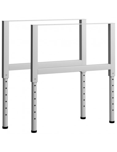 Telai per Banco da Lavoro 2 pz in Metallo 85x(69-95,5) cm Grigi