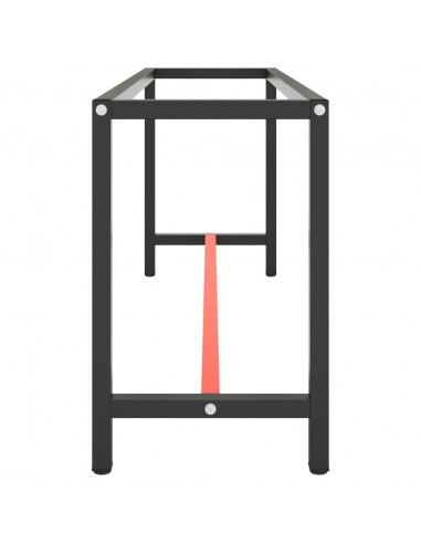 Telaio Banco da Lavoro Nero e Rosso Opaco 190x50x79 cm Metallo