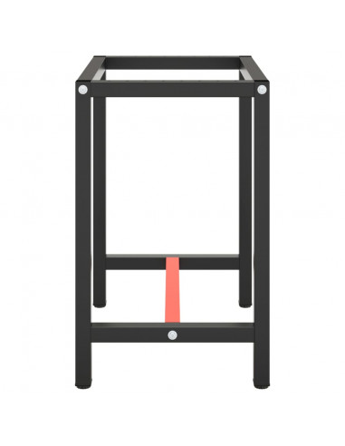 Telaio per Banco da Lavoro Nero Rosso Opaco 70x50x79 cm Metallo