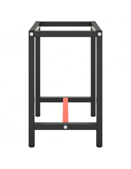 Telaio per Banco da Lavoro Nero Rosso Opaco 70x50x79 cm Metallo