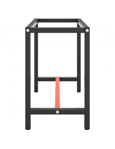Telaio Banco da Lavoro Nero e Rosso Opaco 110x50x79 cm Metallo