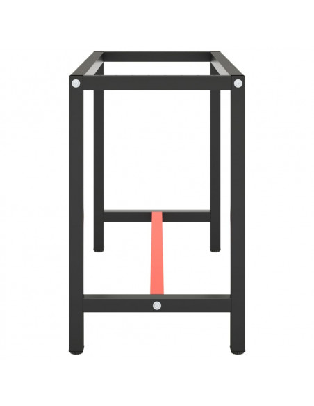 Telaio Banco da Lavoro Nero e Rosso Opaco 110x50x79 cm Metallo