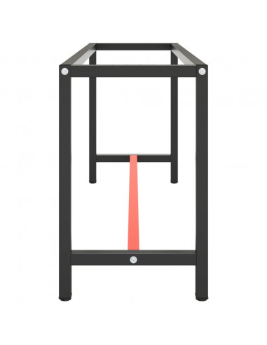 Telaio Banco da Lavoro Nero e Rosso Opaco 170x50x79 cm Metallo