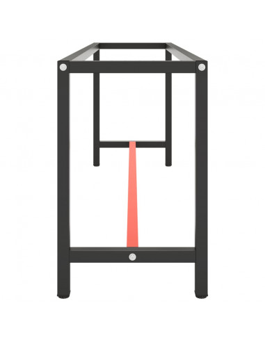 Telaio Banco da Lavoro Nero e Rosso Opaco 210x50x79 cm Metallo