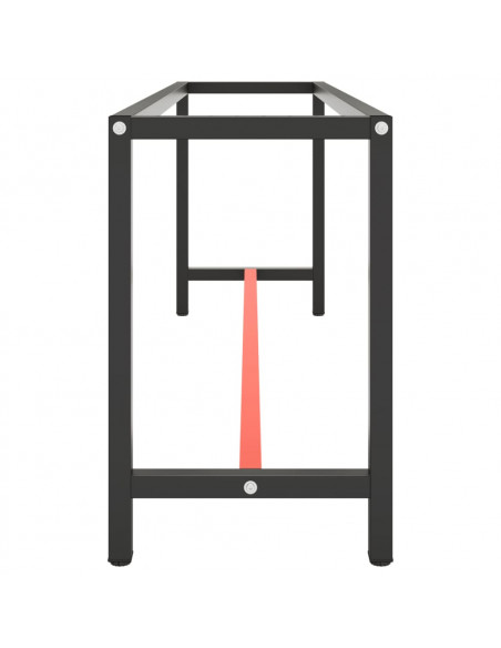 Telaio Banco da Lavoro Nero e Rosso Opaco 210x50x79 cm Metallo