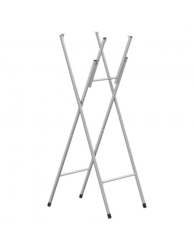 Gambe Pieghevoli per Tavolo da Bar Argento 45x53x108 cm Acciaio