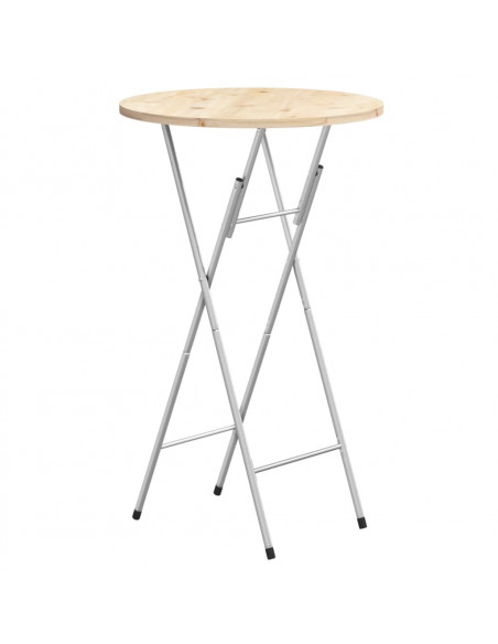 Gambe Pieghevoli per Tavolo da Bar Argento 45x53x108 cm Acciaio