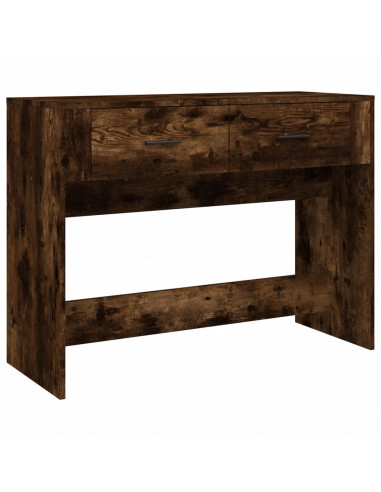 Tavolo Consolle Rovere Fumo 100x39x75 cm Legno Multistrato