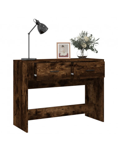 Tavolo Consolle Rovere Fumo 100x39x75 cm Legno Multistrato