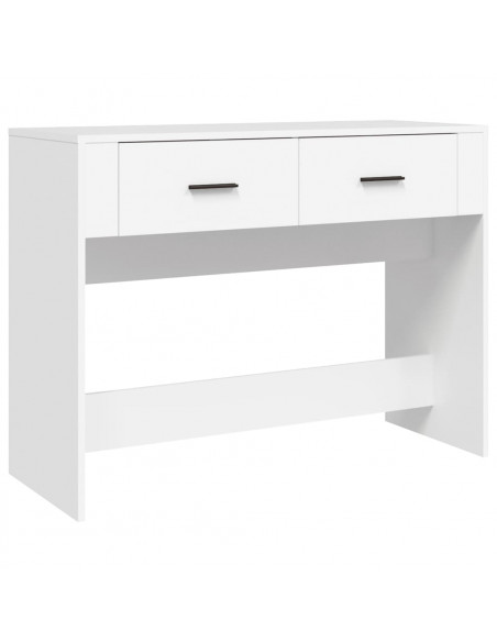 Tavolino Consolle Bianco 100x39x75 cm in Legno Multistrato