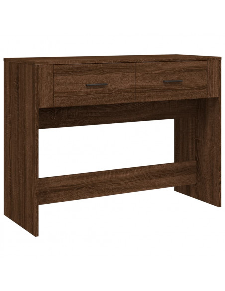 Tavolino Consolle Rovere Marrone 100x39x75 cm Legno Multistrato