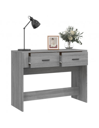 Tavolo Consolle Grigio Sonoma 100x39x75 cm in Legno Multistrato