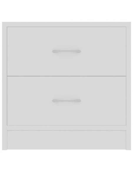 Comodini Bianchi 2 pz 40x30x40 cm in Legno Multistrato