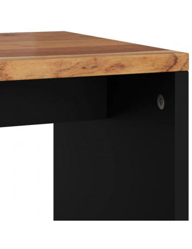 Tavolino 40x31x46 cm Legno Massello Acacia e Legno Multistrato