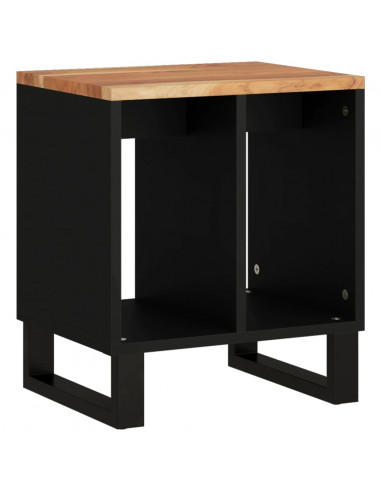 Tavolino 40x31x46 cm Legno Massello Acacia e Legno Multistrato