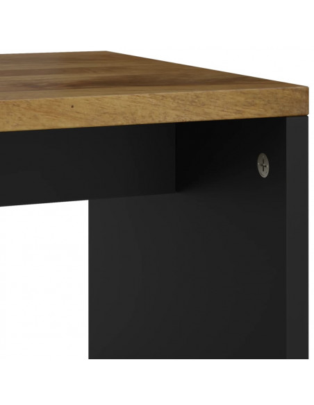 Tavolino 40x31x46 cm Legno Massello Mango e Legno Multistrato