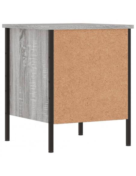 Comodino Grigio Sonoma 40x42x50 cm in Legno Multistrato