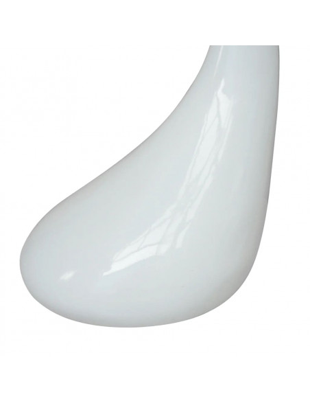 Tavolini da Caffè 2 pz Ripiano Rotondo in Vetro Bianco Lucido