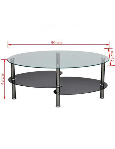 Tavolino da Caffè con Design Esclusivo Nero