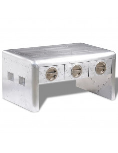 Tavolino Aereo con 3 Cassetti Vintage Stile Aircraft Airman 2