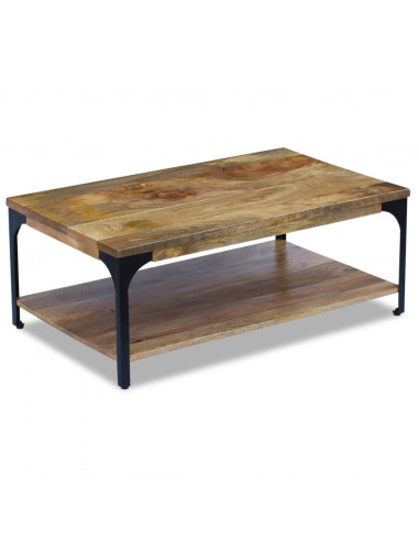 Tavolino da Caffè in Legno di Mango 100x60x38 cm