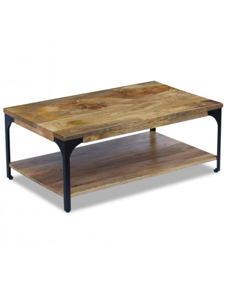 Tavolino da Caffè in Legno di Mango 100x60x38 cm