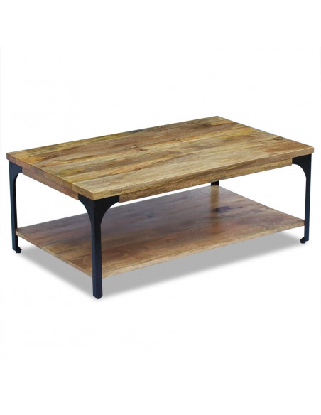 Tavolino da Caffè in Legno di Mango 100x60x38 cm