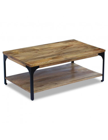 Tavolino da Caffè in Legno di Mango 100x60x38 cm