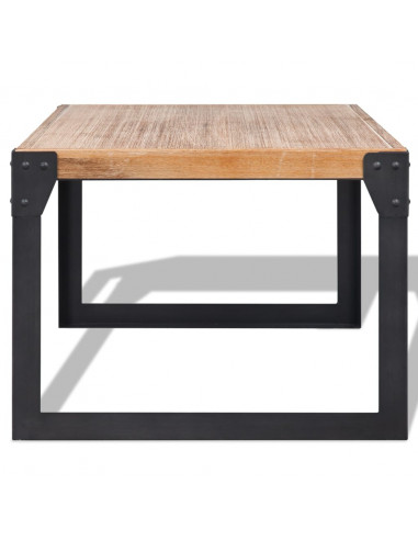 Tavolino da Caffè in Legno Massello di Acacia 100x60x45 cm