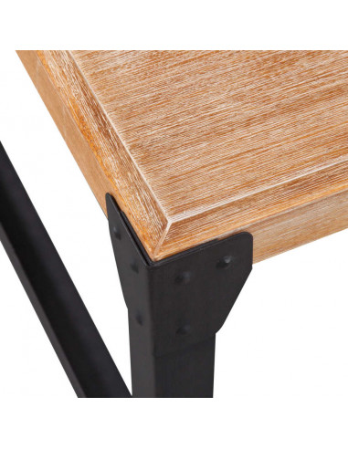 Tavolino da Caffè in Legno Massello di Acacia 100x60x45 cm