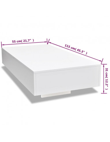 Tavolino da Caffè Lucido Bianco