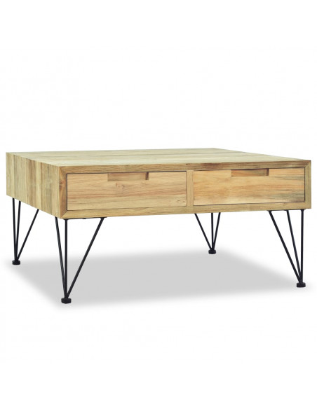 Tavolino da Salotto 80x80x40 cm in Legno Massello di Teak