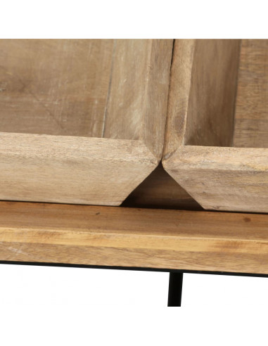 Tavolino da Caffè in Legno Massello di Mango 110x55x42 cm