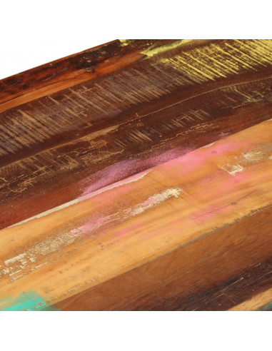 Tavolino da Caffè 3 Cassetti in Massello Recuperato 100x50x35cm