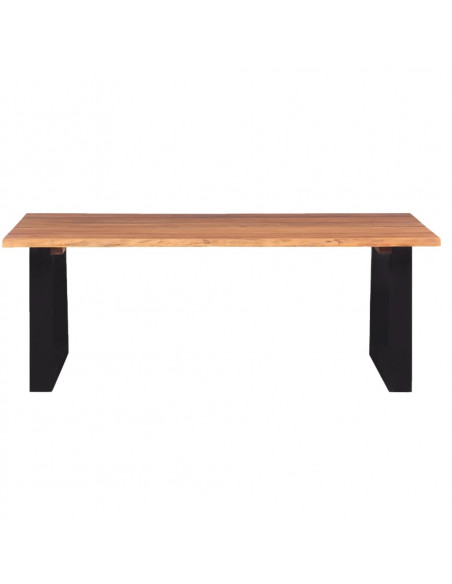 Tavolino da Caffè in Legno Massello di Acacia 110x60x40 cm