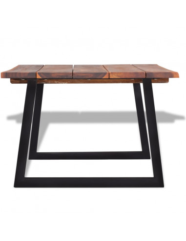 Tavolino da Caffè in Legno Massello di Acacia 110x60x40 cm