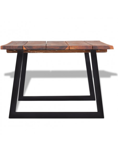 Tavolino da Caffè in Legno Massello di Acacia 110x60x40 cm
