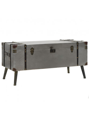 Tavolino da Caffè in MDF e Alluminio 102x51x47,5 cm