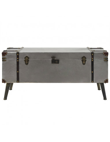 Tavolino da Caffè in MDF e Alluminio 102x51x47,5 cm